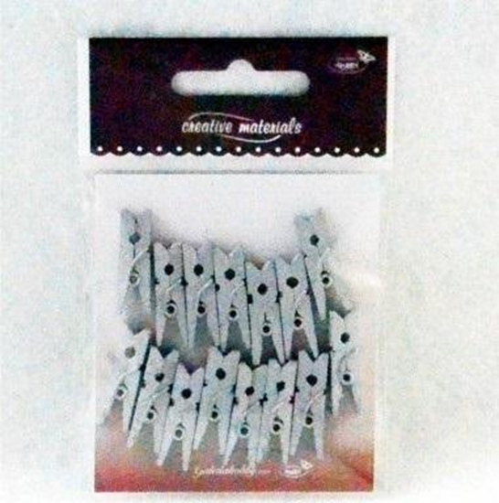 Изображение Klamerki ozdobne srebrne 25mm 15szt