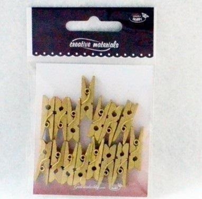 Picture of Kacperek Klamerki ozdobne zoty 25mm 15szt