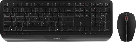 Изображение Klawiatura + mysz Cherry CHERRY Desktop GENTIX [EU/US] WL black US-Englisch mit EURO Symbol klawiatura Doczona myszka RF Wireless Czarny
