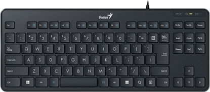 Изображение Klawiatura + mysz Genius LuxeMate 110, klawiatura CZ/SK, klasyczna, cicha rodzaj przewodowa (USB), czarna, nie