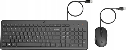Изображение Klawiatura + mysz HP HP 150 - Tastatur-und-Maus-Set - USB - Deutsch - Schwarz - fur HP 21, 27, Laptop 14, 15, 15s, Pavilion Laptop 15