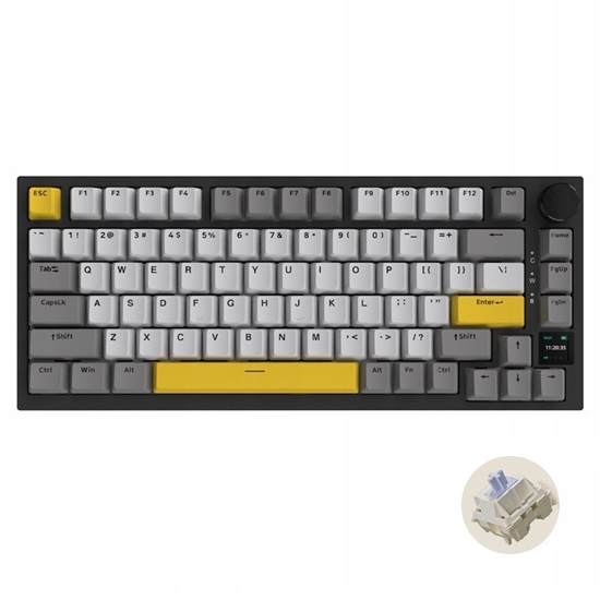 Picture of Klawiatura AK820 Pro Gift Switch Black-Gray-Yellow-3 Model RGB
