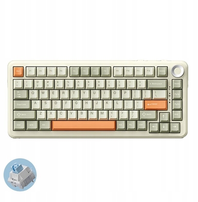 Attēls no Klawiatura gamingowa bezprzewodowa mechaniczna AK820MAX - Retro Colour - Flying Fish Switch - 8000 mAh