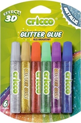 Изображение Klej brokatowy 3D neon 10g 6 kolorów CRICCO