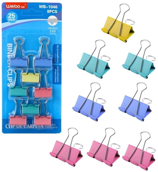 Изображение Klipsy biurowe kolorowe 8szt