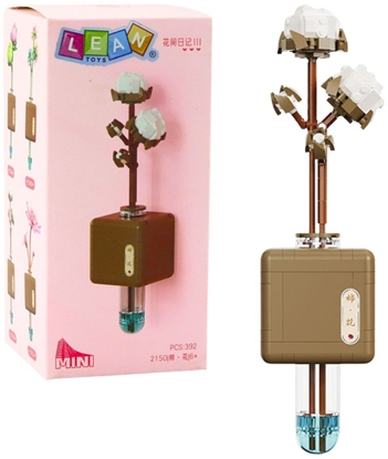 Изображение Klocki Konstrukcyjne Gazka Kwiat Baweny W Fiolce 392 el. LEAN Toys