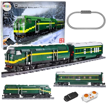 Изображение Klocki Konstrukcyjne Kolejka Elektryczna Pocig RC Zdalnie Sterowany 2086 el.