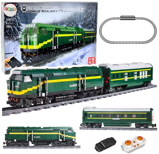 Изображение Klocki Konstrukcyjne Kolejka Elektryczna Pocig RC Zdalnie Sterowany 2086 el.