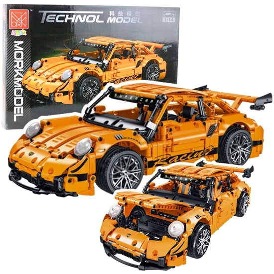 Picture of Klocki Konstrukcyjne Samochód GT Racing Pomaraczowy 1:14 1268 el. LEAN Toys