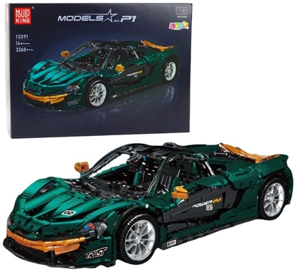 Изображение Klocki Konstrukcyjne Samochód Sportowy Zielony 1:8 P1 3268el LEAN Toys