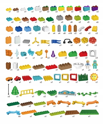 Picture of Klocki konstrukcyjne tor z samochodzikiem 211 elementÃ³w