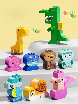 Picture of Klocki konstrukcyjne tor zwierzÄta 211 elementÃ³w