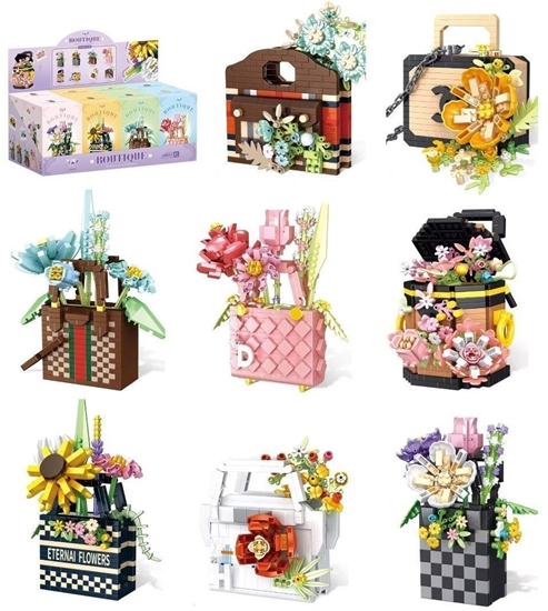 Picture of Klocki kwiaty w torebce 484 elementy MIX