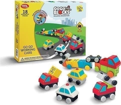 Picture of Klocki magnetyczne Ruchome Samochody 18el