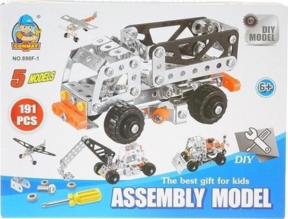 Attēls no Klocki metalowe do skrcania 176el 24x18x5cm