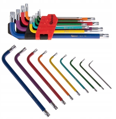 Attēls no Klucze torx kolorowe T10-T50 9el. CrV (6/48)