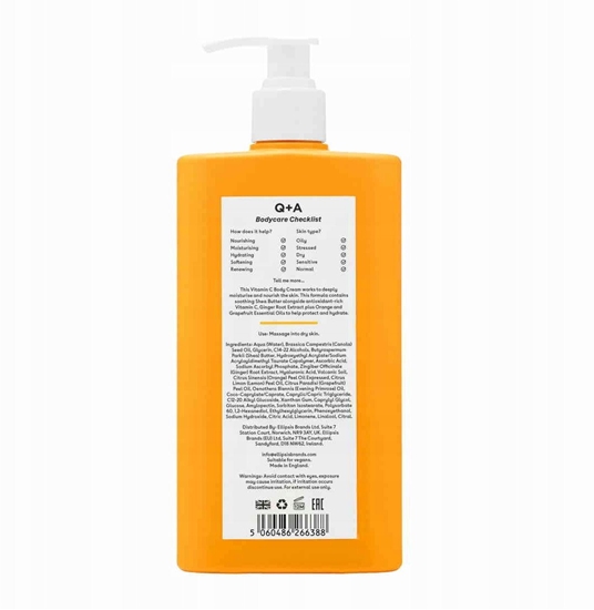 Picture of Kno kremas su vitaminu C Q+A Vitamin C Body Cream, 250 ml