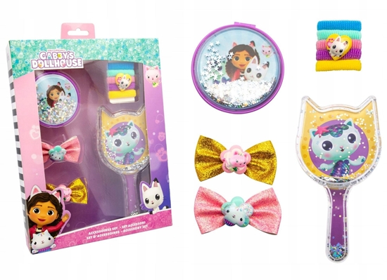 Picture of Koci Domek Gabi Zestaw Akcesoriów Do Wosów Lusterko Spinki Gumki Szczotka / 23887