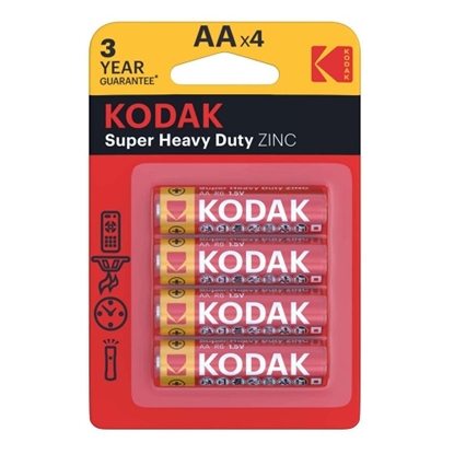 Picture of Kodak Extra Zinc Heavy Duty Battery AA (1,5V) B4  | Price for 4 pcs