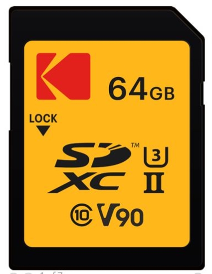Picture of Kodak SDXC 64GB UHS-II U3 V90 Ultra Pro