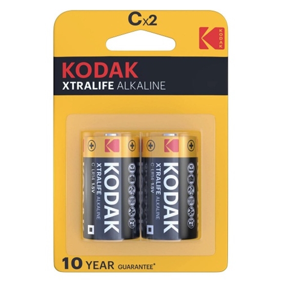 Изображение Kodak Xtralife Alkaline Battery C (1,5V) B2 | Price for 2 pcs
