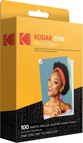 Picture of Kodak ZINK 2x3'' 50x76 mm 100 Sheets Photo Paper