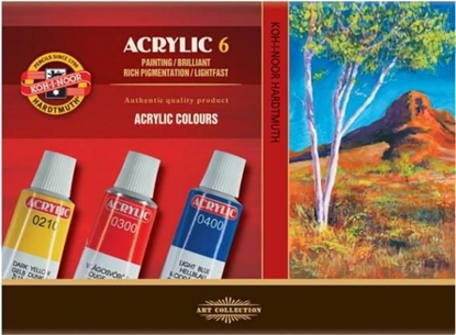 Изображение Koh I Noor Farby akrylowe 6 kolorów