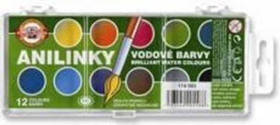 Изображение Koh I Noor Farby akwarelowe Anilinky 12 kolorów