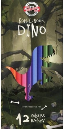 Picture of Koh I Noor Kredki 12 kolorw Dino