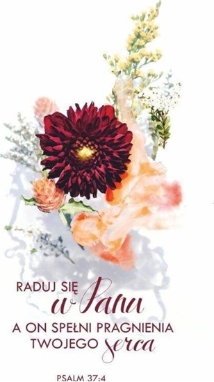 Picture of Koinonia Kartka - Raduj si w Panu... - kwiat bordo