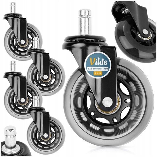 Picture of Kóka do Fotela Kauczukowe Obrotowe VILDE 7,5 cm / 11 mm 5 szt.