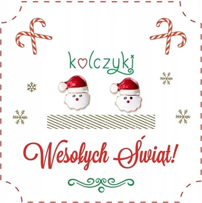 Изображение Kolczyki witeczne na prezent Santa