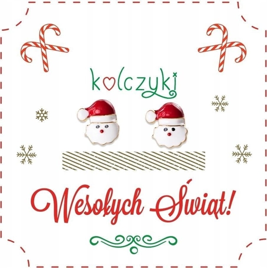 Изображение Kolczyki witeczne na prezent Santa