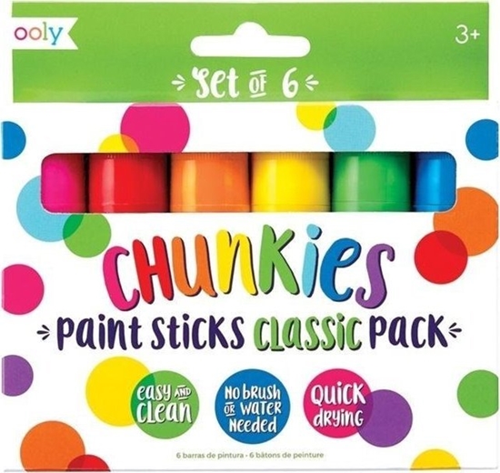 Изображение Kolorowe Baloniki Farby w kredce Chunkies Paint Sticks 6 sztuk