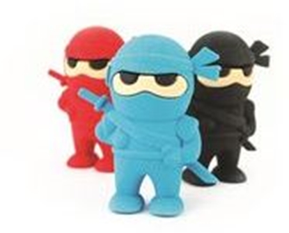 Attēls no Kolorowe Baloniki Gumki do cierania Ninja 3 sztuki (274728)