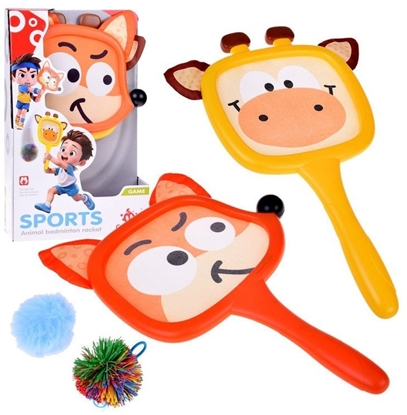 Picture of Kolorowe rakietki w ksztacie zwierzt +2 pieczki dla najmodszych ZA5605 EDUKAMP
