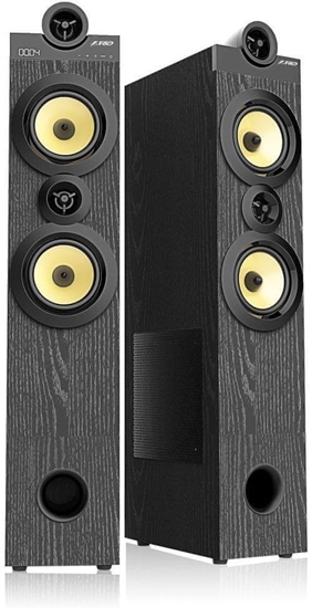 Picture of Kolumna Fenda Fenda F&D T-70X 2.0 Floorstanding Speakers, 160W RMS (80Wx2), 1'' Tweeter + 5.25'' Speaker + 8'' Subwoofer for each channel, BT 5.0/HDMI(ARC)/Optical/Coaxial/AUX/USB/FM/Karaoke function/ LED Ekranas/Remote control/Microphone included/Wooden/