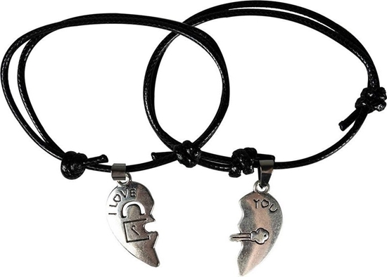 Изображение Komplet bransoletek - dwie poówki serca 2szt