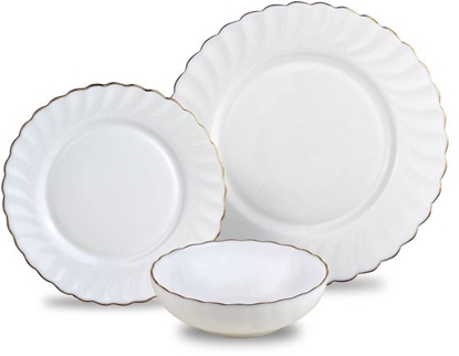 Attēls no KOMPLET OBIADOWY OPAL MARIGOLD DLA 6 OSÓB 18 ELEM. KINGHOFF KH-1921