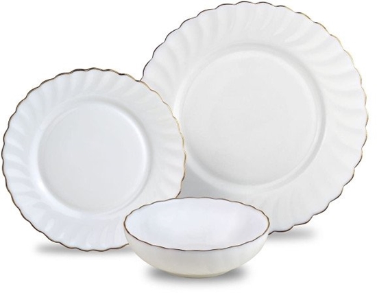 Picture of KOMPLET OBIADOWY OPAL MARIGOLD DLA 6 OSÓB 18 ELEM. KINGHOFF KH-1921