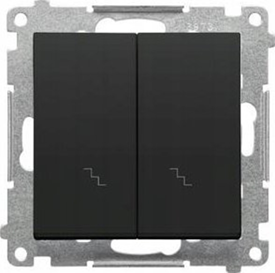 Picture of Kontakt-Simon cznik schodowy Kontakt-Simon 55 TW6/2.01/149 podwójny modu 10 AX, 250V~, szybkozcza czarny mat