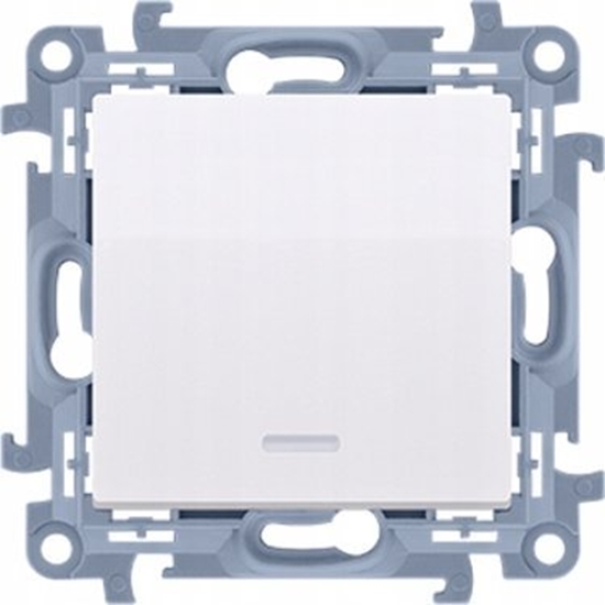 Изображение Kontakt-Simon cznik uniwersalny-schodowy Kontakt-Simon Simon 10 CW6L.01/X/11 cznik uniwersalny-schodowy bez piktogramu z podw.LED modu 10AX 250V~ zaciski rubowe biay