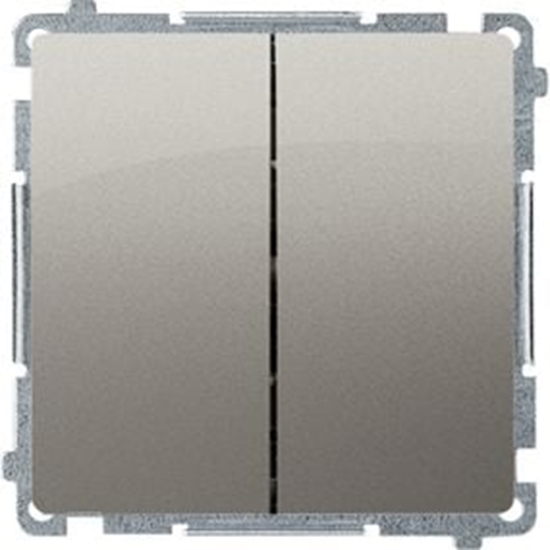 Picture of Kontakt-Simon cznik wiecznikowy Simon Basic podwójny 10AX 250V satynowy (BMW5.01/29)