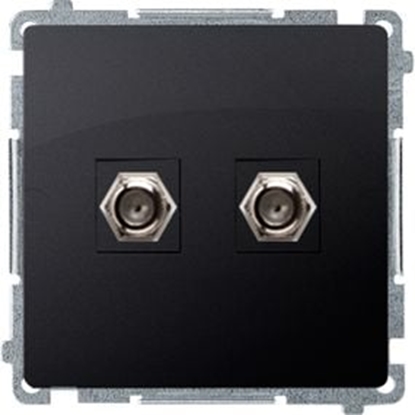 Attēls no Kontakt-Simon Gniazdo antenowe Simon Basic podwójne typu F grafit mat (BMAF2.01/28)