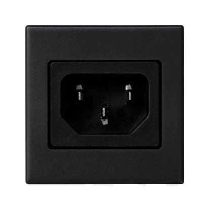 Picture of Kontakt-Simon Plakietka przyczeniowa K45 z gniazdem IEC320 250V mskim 45 × 45mm szary grafit (K305A/14)