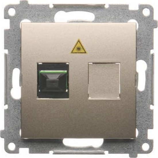 Изображение Kontakt-Simon Simon 54 Gniazdo wiatowodowe / optyczne pojedyncze zoty mat, metalizowany DGS1.01/44