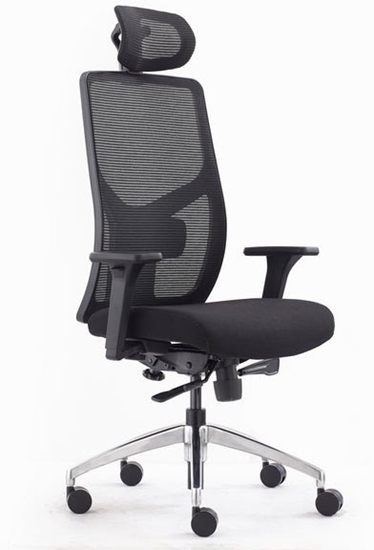 Picture of Kontorstol Ekoflex 520, Sort med armlæn og nakkestøtte