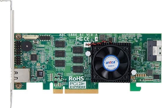 Picture of Kontroler Areca PCIe 4.0 x8 - 1x Slim-SAS SFF-8654 (ARC-1886-8I)