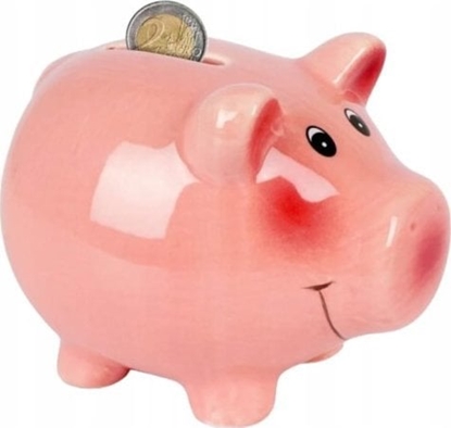 Attēls no Koopman Skarbonka winka ceramiczna róowa otwierana 11,5x9,1x9,1 cm