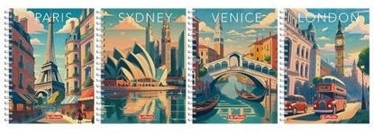 Attēls no Koozeszyt B5/100K kratka Retro City (5szt)